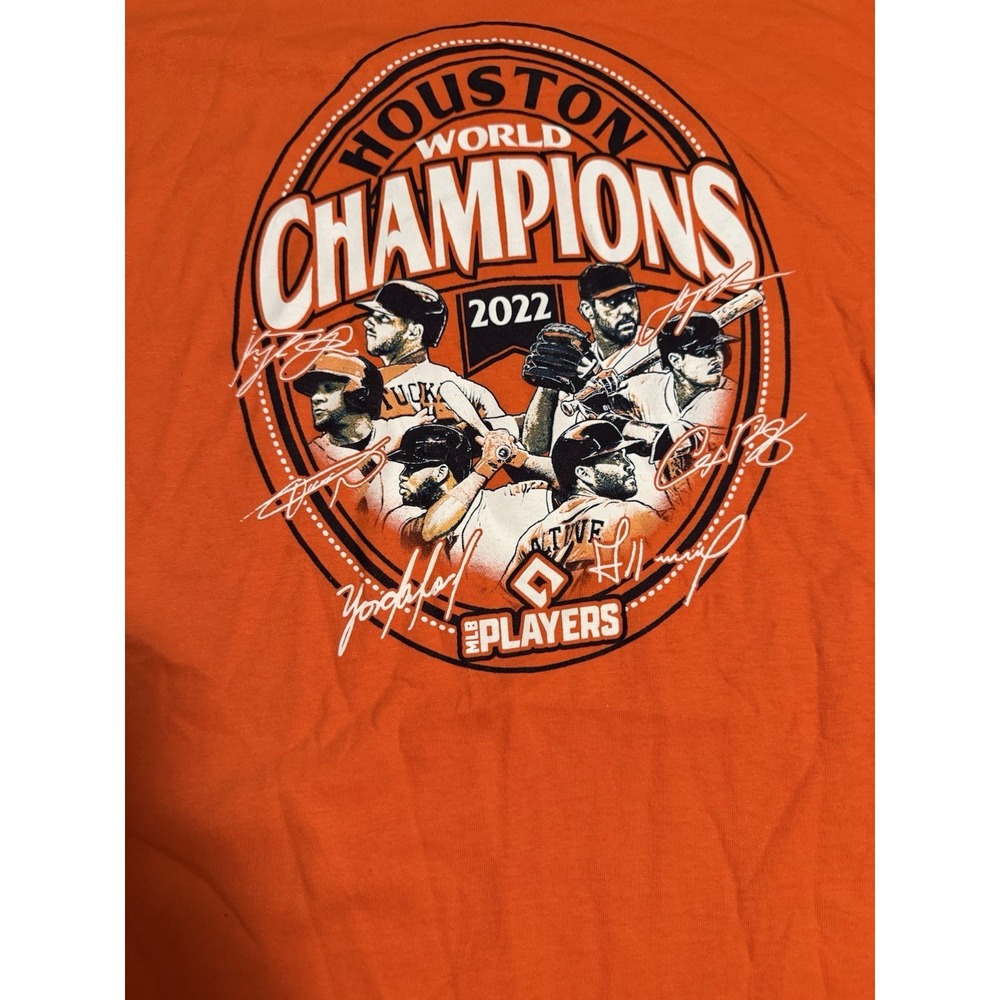Gildan Houston Astros Jose Altuve 2022 World Series Orange Shirt 2XL - Picture 2 of 4